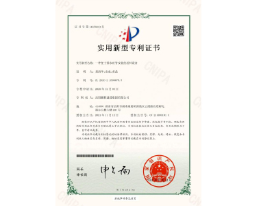 一種便于排水砼管安裝的送料設(shè)備-實(shí)用新型專(zhuān)利證書(shū)(易清華、袁成、黃晶)